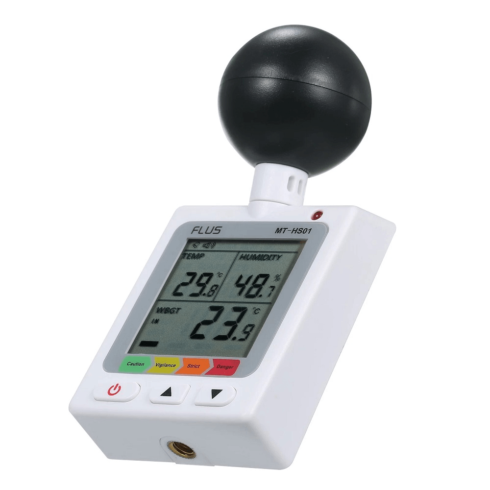 FLUS MT-HS01 WBGT + HI Heat Index Checker Stress Meter Air Globe Temperature Humidity Tester - MRSLM