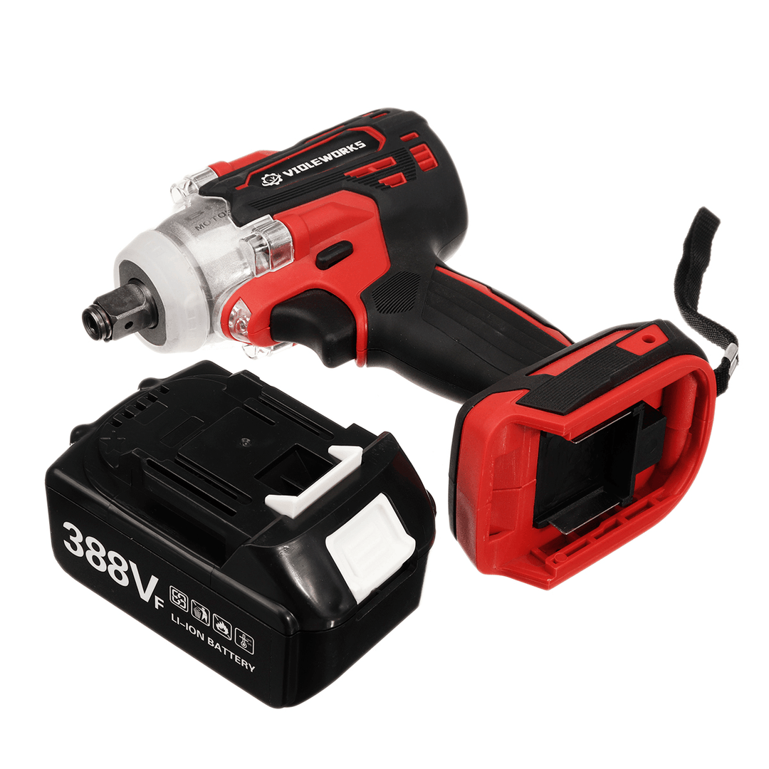 VIOLEWORKS 388VF 2 in 1 Impact Wrench Driver Cordless Brushless Electric Wrench Socket Screwdriver Fit Makita 18V Battery - MRSLM