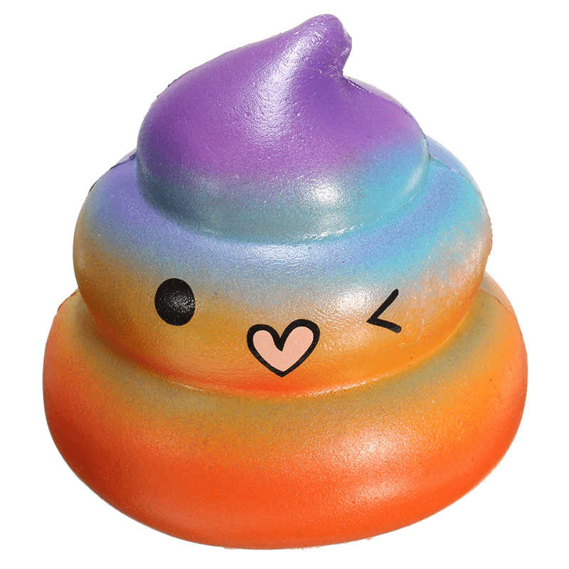 Squishy Factory Poo Colorful Rainbow Soft Slow Rising with Packaging Collection Gift Decor Toy - MRSLM