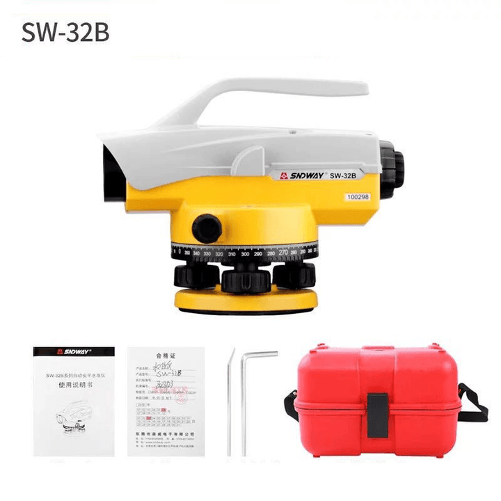 SNDWAY SW32A/SW32B Professional Parallel Tester Optical Laser Level 32X Optical Auto Level Engineering Construction Measuring Instruments - MRSLM