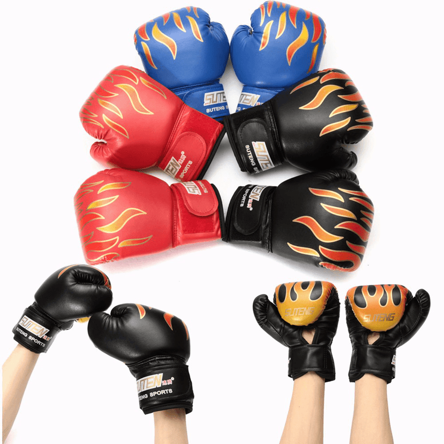 1 Pair Muay Thai Boxing Gloves Sparring Fight Training Coaching Fitness Gloves Child Kids Boxing Gloves - MRSLM