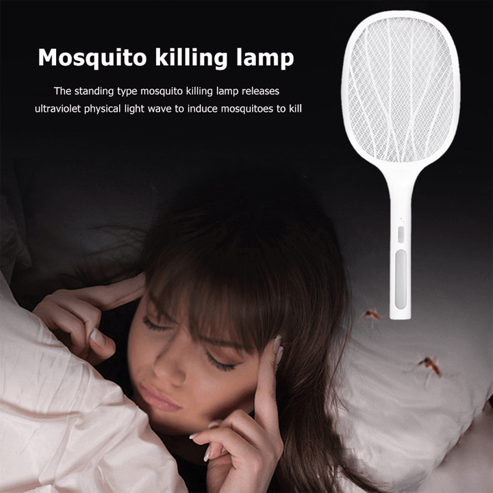 6 LED Handheld Electric Killing Fly Bug Trap LED Lamp UV Light USB Rechargeable - MRSLM