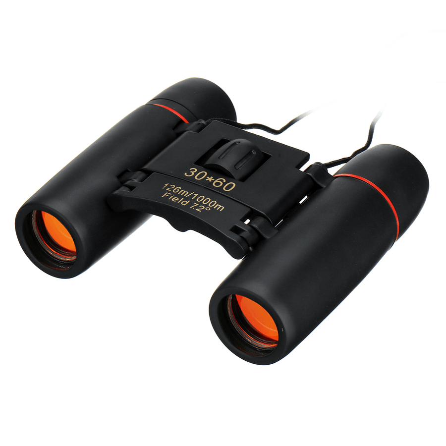 30X60 Mini Folding Binoculars Portable Camping Travel Telescope with Low Light Night Vision - MRSLM