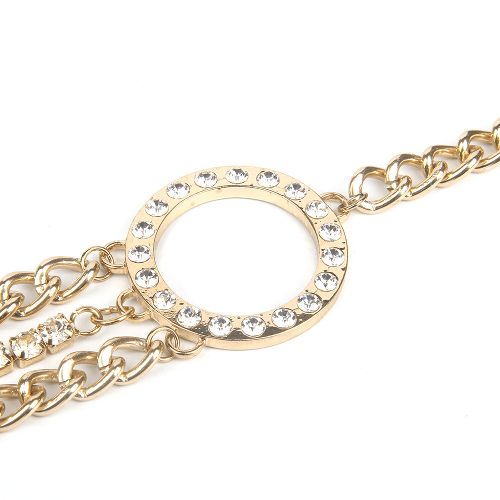 Multilayer Aluminum Chain Rhinestone Chain Waist Chain - MRSLM