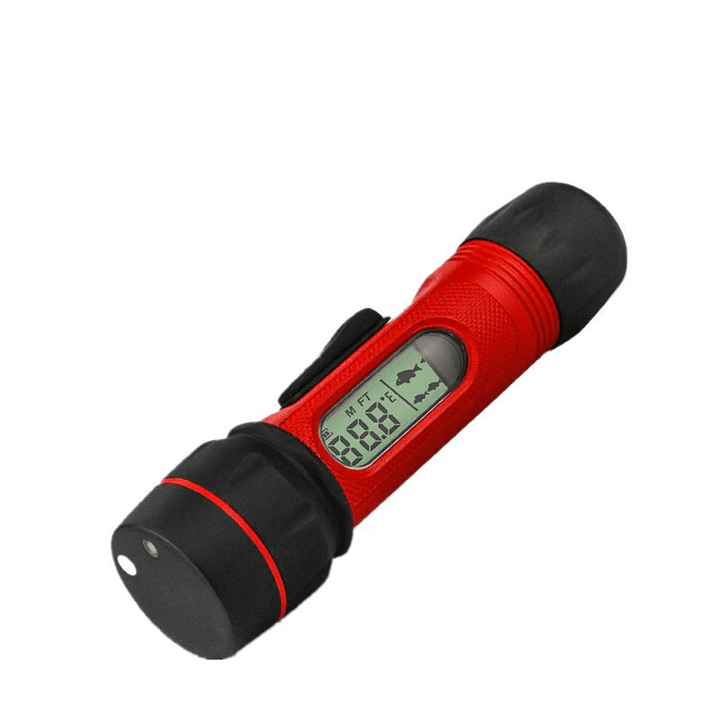 Portable Sonar Sensor Fish Finder Wireless Echo Sounder 0.8-90M Depth 200Khz LED Digital Handle Tran - MRSLM