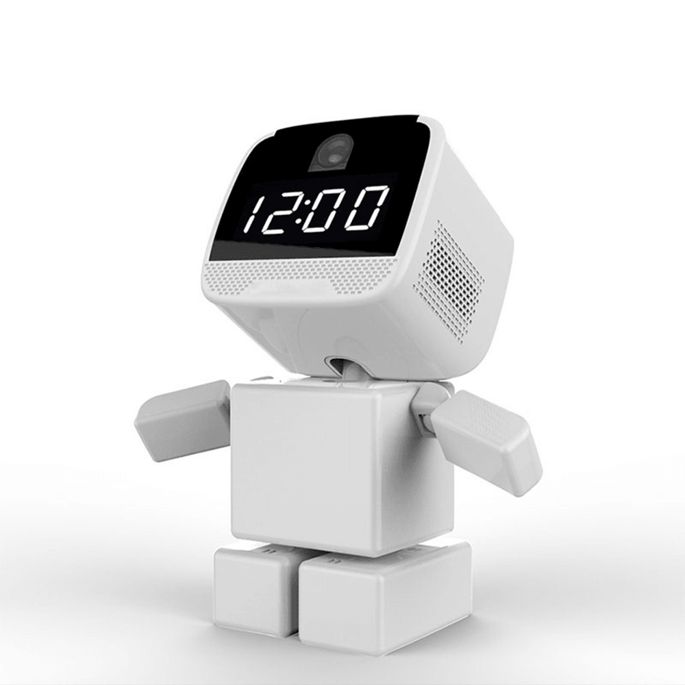 1080P Smart Monitoring Robot Wifi USB IP Camera Clock Intelligent Smart Motion Detect for Home Baby Security Surveillance Indoor Camera - MRSLM