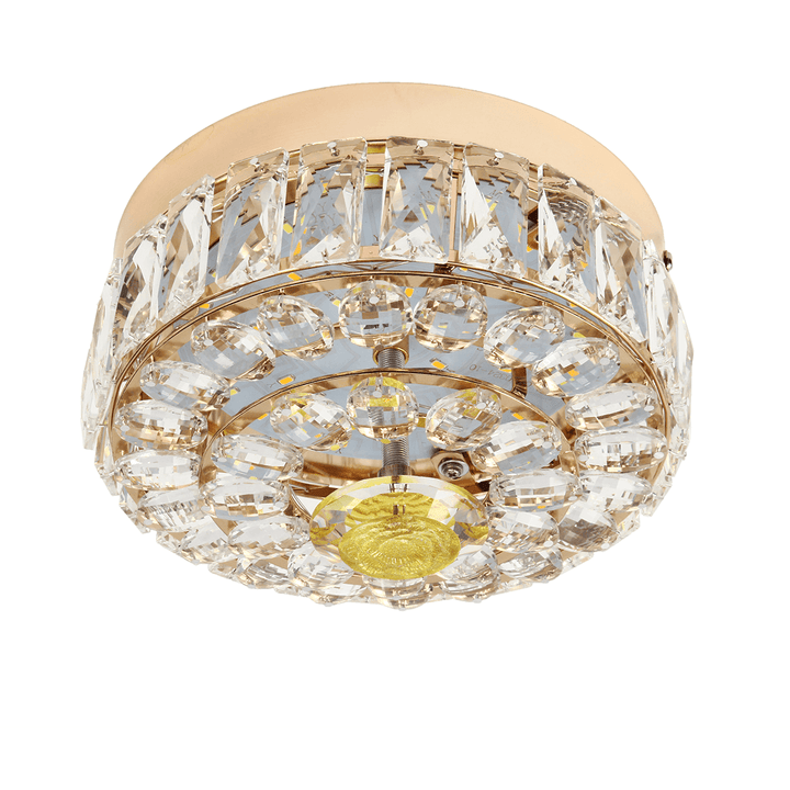 Modern Gold round Crystal Ceiling Chandelier Light Pendant Fixture Home Decor - MRSLM