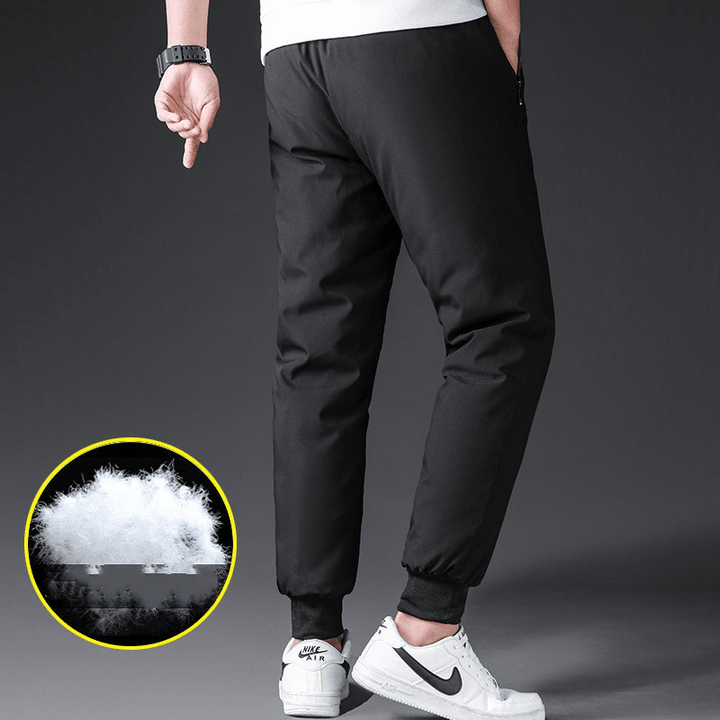 Middle-Aged and Elderly Men'S Warm Outdoor down Cotton Trousers - MRSLM