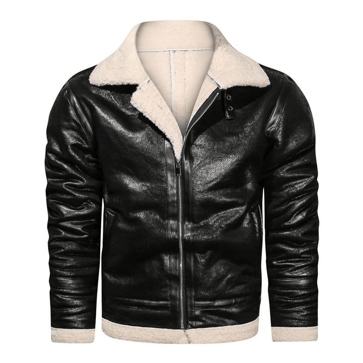 Casual Lapel Faux Fur All-In-One Men'S Jacket - MRSLM