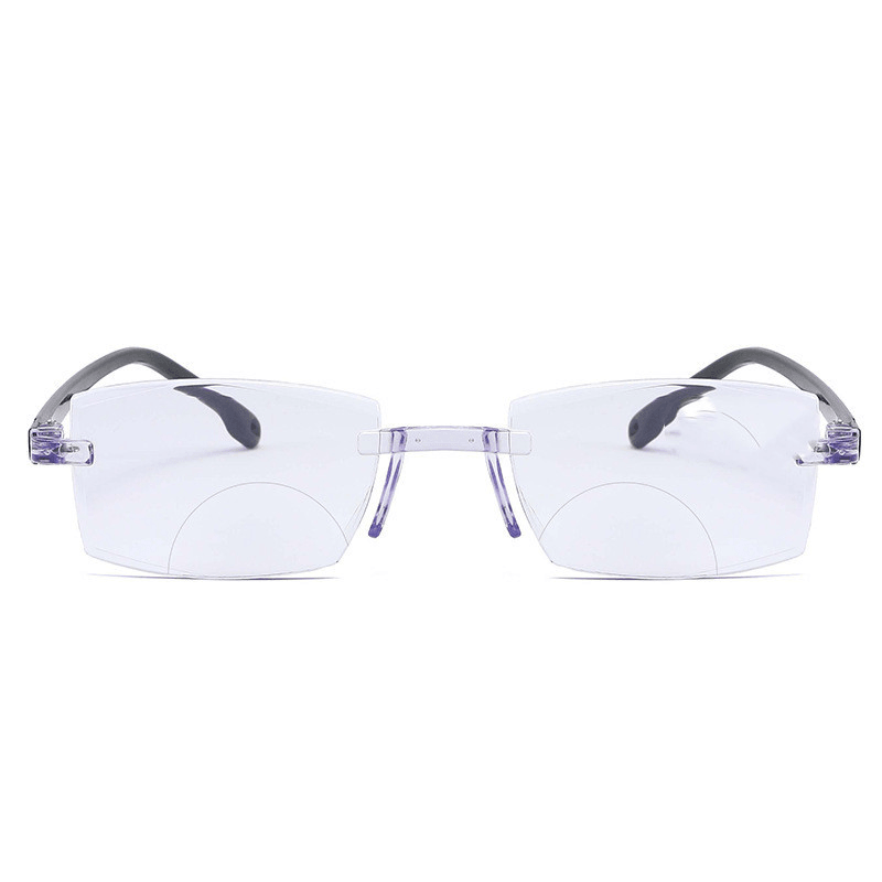 The New Frameless Diamond Cut Edge Reading Glasses Fashion Anti-Blue Light - MRSLM