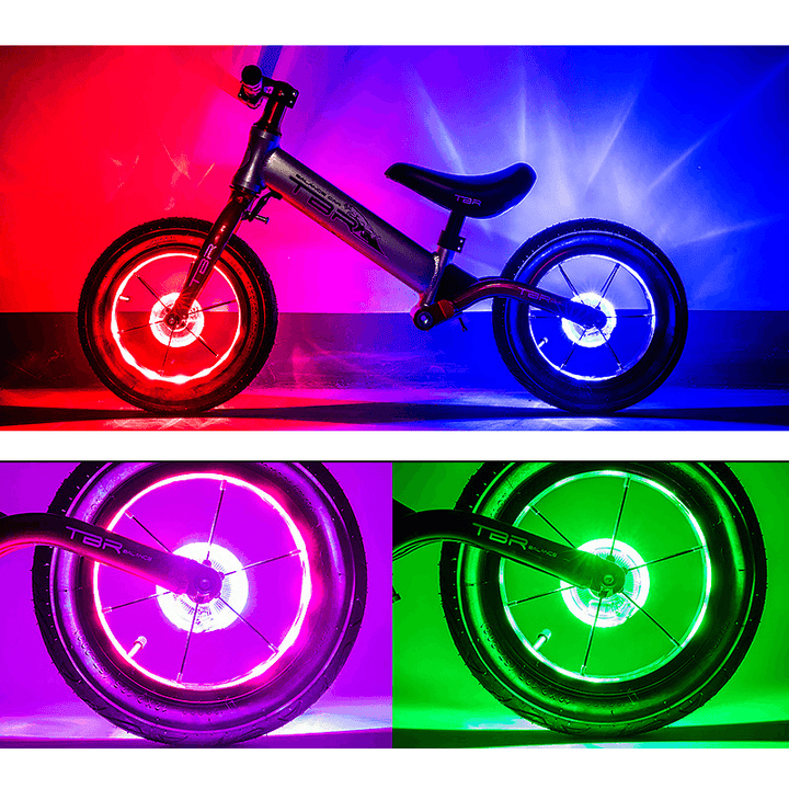 XANES® Optical/Vibration Sensor RGB LED Bicycle Wheel Lights Flash Light Neon Lamp Cover Wheel for Kids Balance Bikes Mountain Road Bike - MRSLM