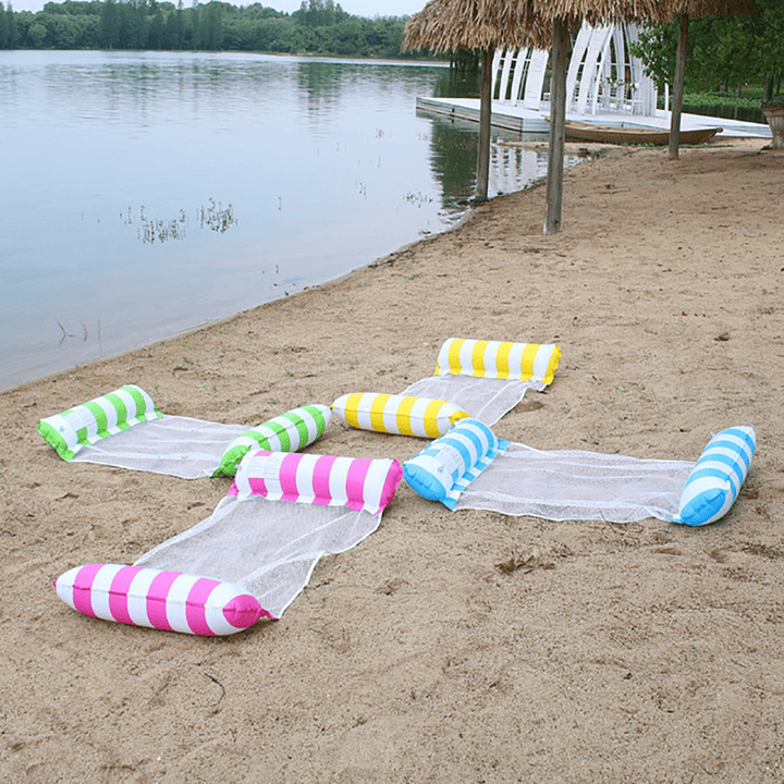 Inflatable Floating Water Hammock Portable Float Pool Lounge Bed Swimming Chair for Home Outdoor Accessary - MRSLM