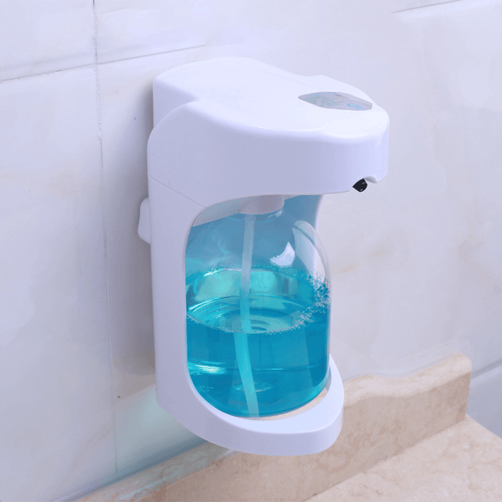 500ML Touchless Automatic Soap Dispenser Wall-Mounted Foaming Liquid Dispenser for Home Office School - MRSLM