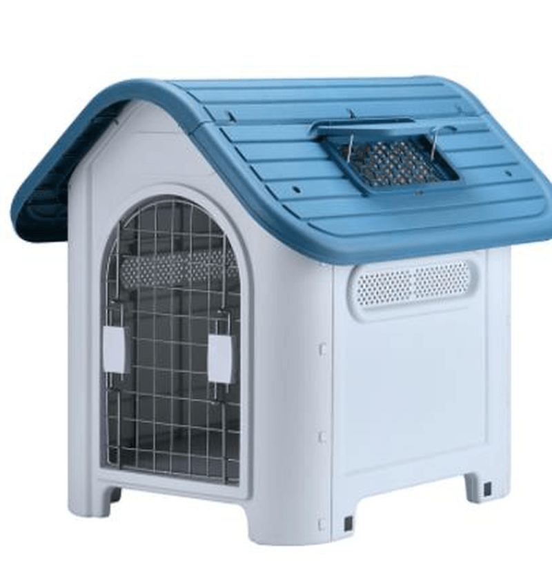 Pet House Medium Pet Kennel Outdoor for Dog Four Seasons Universal Waterproof Plastic - MRSLM