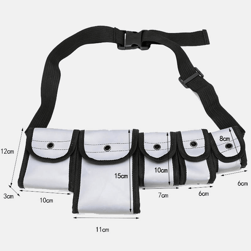Unisex Nylon Tactical Reflective Colorfuol Laser Outdoor Game Multi-Pocket Chest Bag Waist Bag - MRSLM