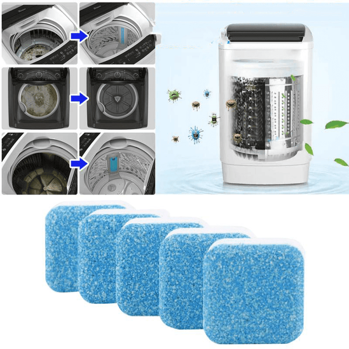 15PCS Washing Machine Cleaner Washer Cleaning Detergent Effervescent Tablet Spray Concentrate Home Cleaner Tool - MRSLM