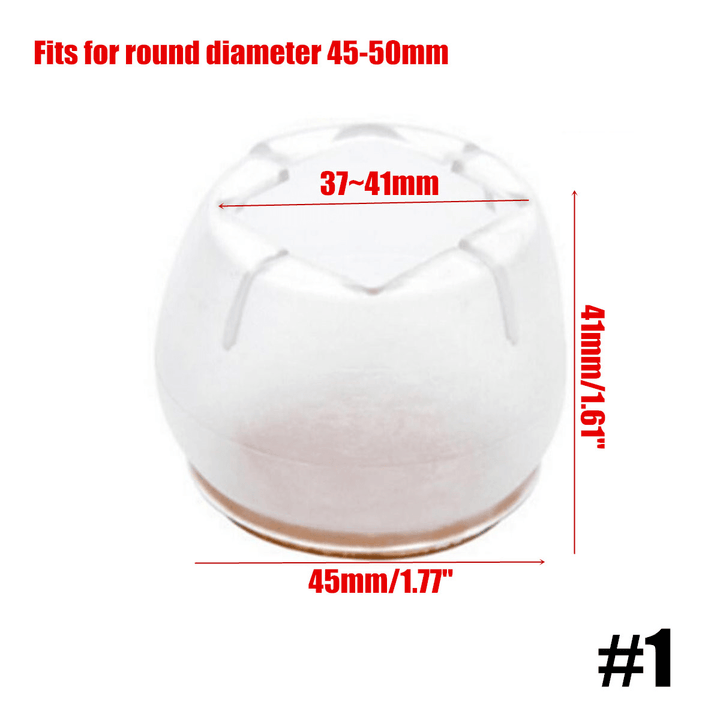 Silicone Square round Furniture Feet Caps Table Chair Leg Pads Floor Protector Scratchproof - MRSLM