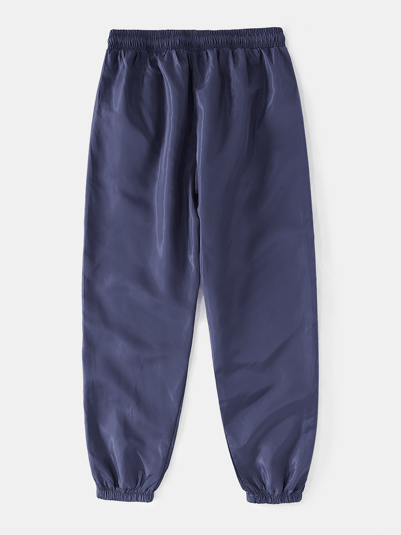 Mens Casual Solid Color Drawstring Comfy Pants - MRSLM