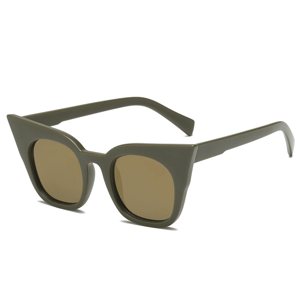 Womens Vintage Cat Eye UV400 round Frame Sunglasses Summer Outdoor Glasses Eyewear - MRSLM
