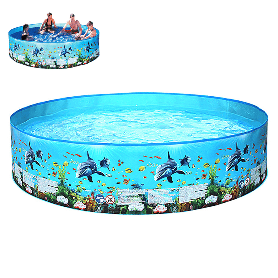 183/244X38Cm No Need Inflatable Swimming Pool Summer Holiday Children Paddling Pools Beach Family Game Pool - MRSLM