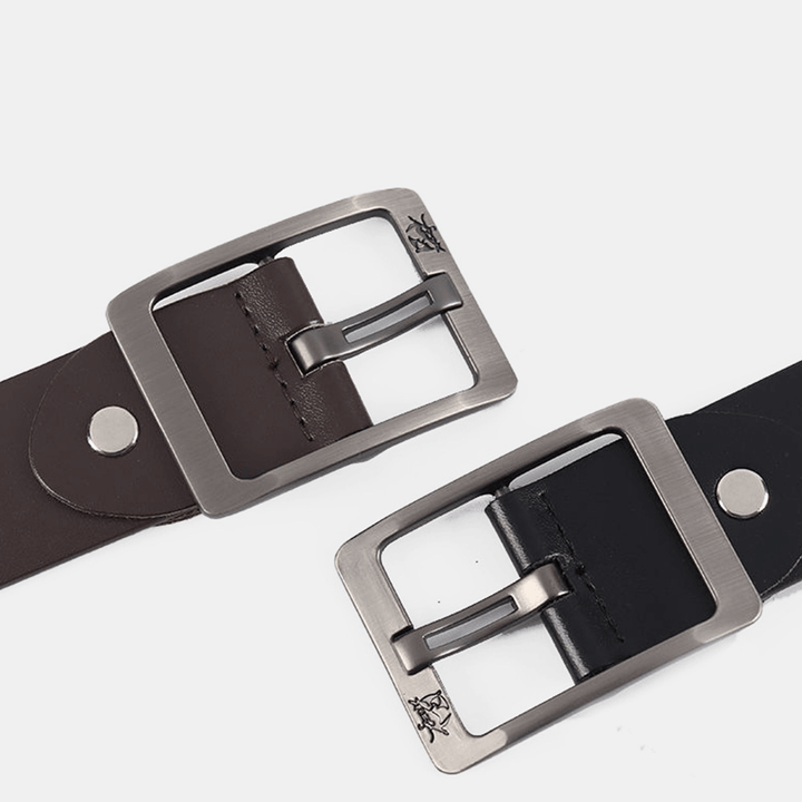 Men PU Leather Retro Pin Buckle Belt Business Casual Wild Adjustable Belt - MRSLM