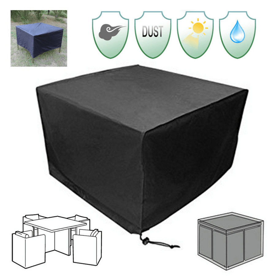 Ipree® 115X115X74Cm Outdoor Garden Yard Patio Waterproof Cube Table Furniture Cover Rain Protection - MRSLM
