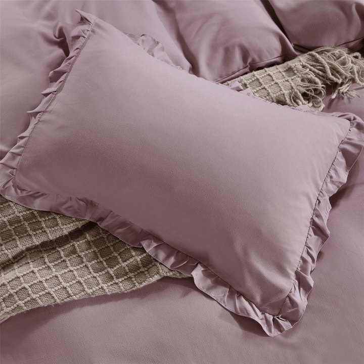 3PCS Super Soft Polyster Bedding Sets Satin Faux Silk Duvet Cover Pillowcase for Home Hotel - MRSLM