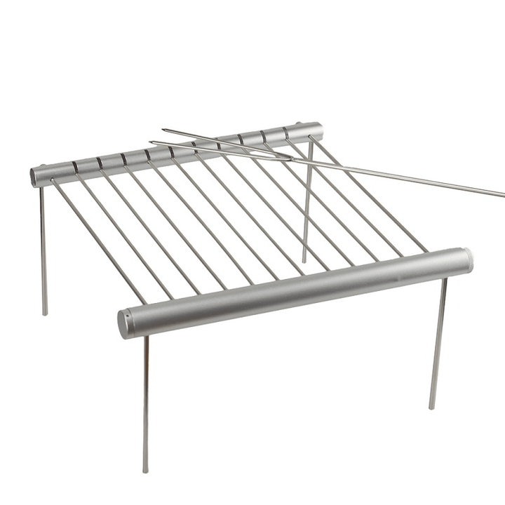 Portable Stainless Steel BBQ Grill Folding BBQ Grill Mini Pocket BBQ Grill Rack Barbecue Accessories for Home Park Use - MRSLM