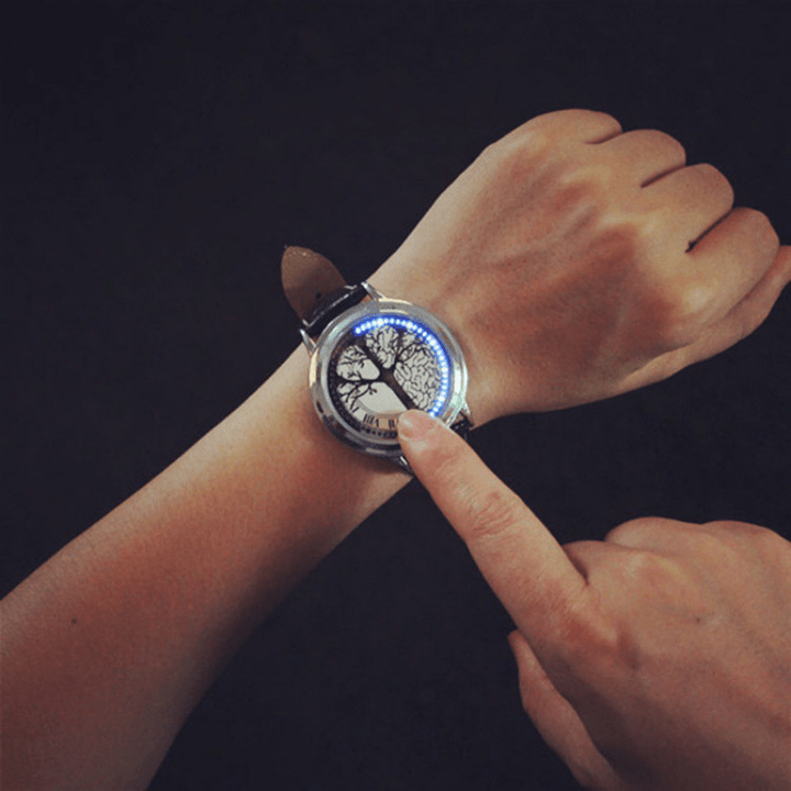 Alloy Fashion Sport LED Touch Screen Watch Belt Couple Watch for Men Women - MRSLM
