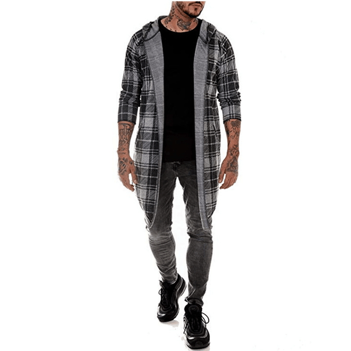 Men'S Casual Plaid Color Matching Men'S Casual Sweater - MRSLM