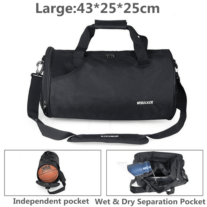 Outdoor Sport Gym Duffle Backpack Luggage Travel Fitness Shoulder Bag Shoes Basketball Storage Organizer - MRSLM