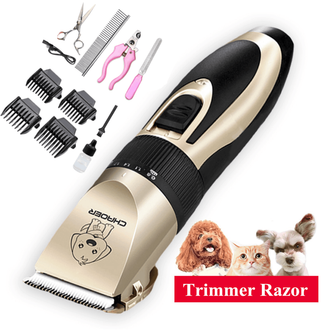 Pet Dog Clipper Grooming Trimmer Hair Professional Scissors Electric Shaver Kit - MRSLM