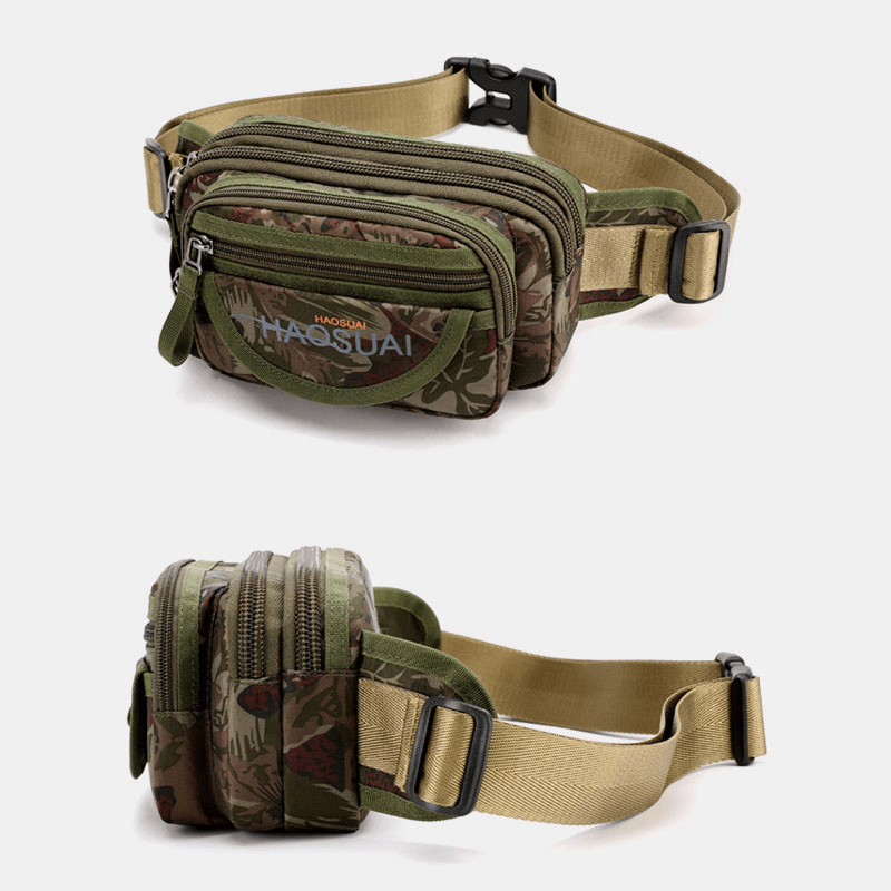 Men Waterproof Multi-Pocket Camouflage Outdoor Chest Bag Belt Bag Sling Bag - MRSLM