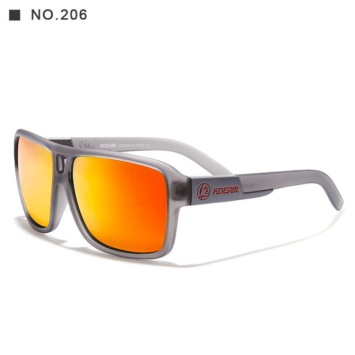 Square Sports Polarized Sunglasses European and American Colorful Big Frame Cycling Glasses - MRSLM