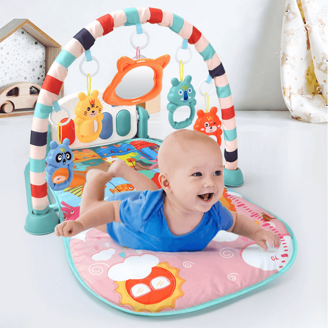 Baby Musical Fitness Play Mat Piano Keyboard Gym Carpet Educational Toys for 0-24 - MRSLM