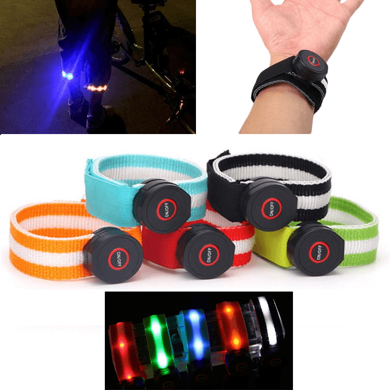 XANES® Night Running Sports Reflective LED Light Belt Arm Leg Wristband Riding Hiking Glowing Band - MRSLM