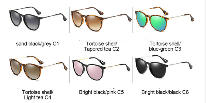 Retro Simple Polarized Sunglasses, Couple Cat Eye Glasses, Colorful Toad Sunglasses - MRSLM