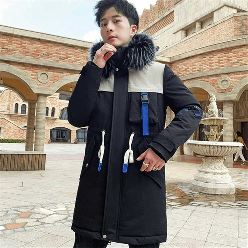 Men'S Mid-Length Padded Warm Padded Jacket - MRSLM