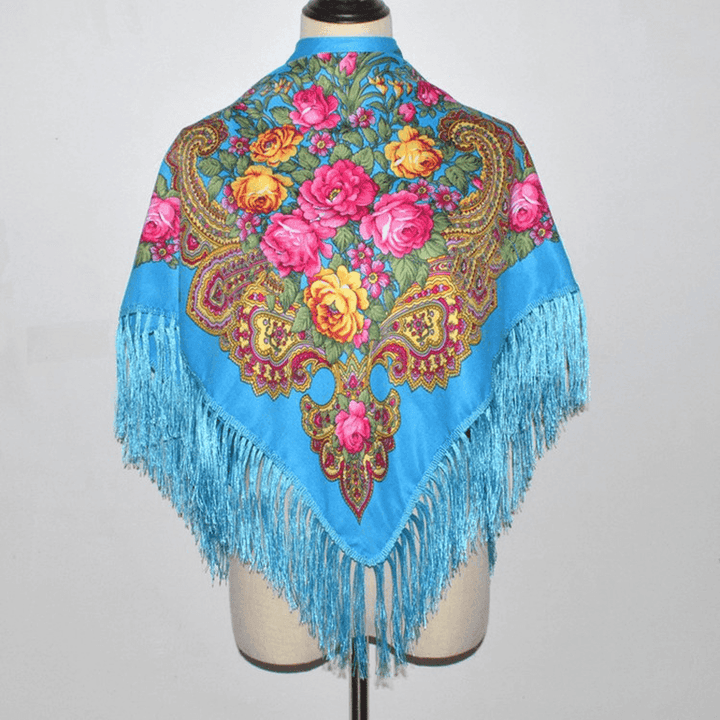 Autumn and Winter Russian Folk Style Cotton Scarf - MRSLM