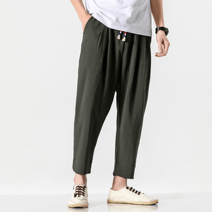 Trendy Retro Harlan Cropped Pants Men - MRSLM