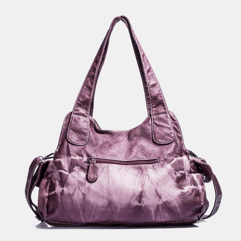 Angel Kiss Women PU Leather Multi-Carry Solid Color Crossbody Bag Shoulder Bag Tote Handbag - MRSLM