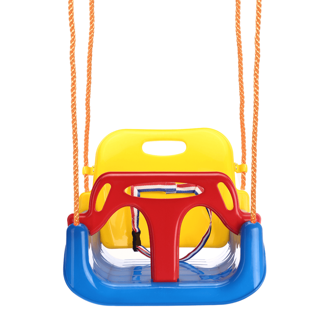 3-IN-1 Outdoor High Back Toddler Baby Swing Set Children Full Bucket Seat Swing for outside Playground Park - MRSLM