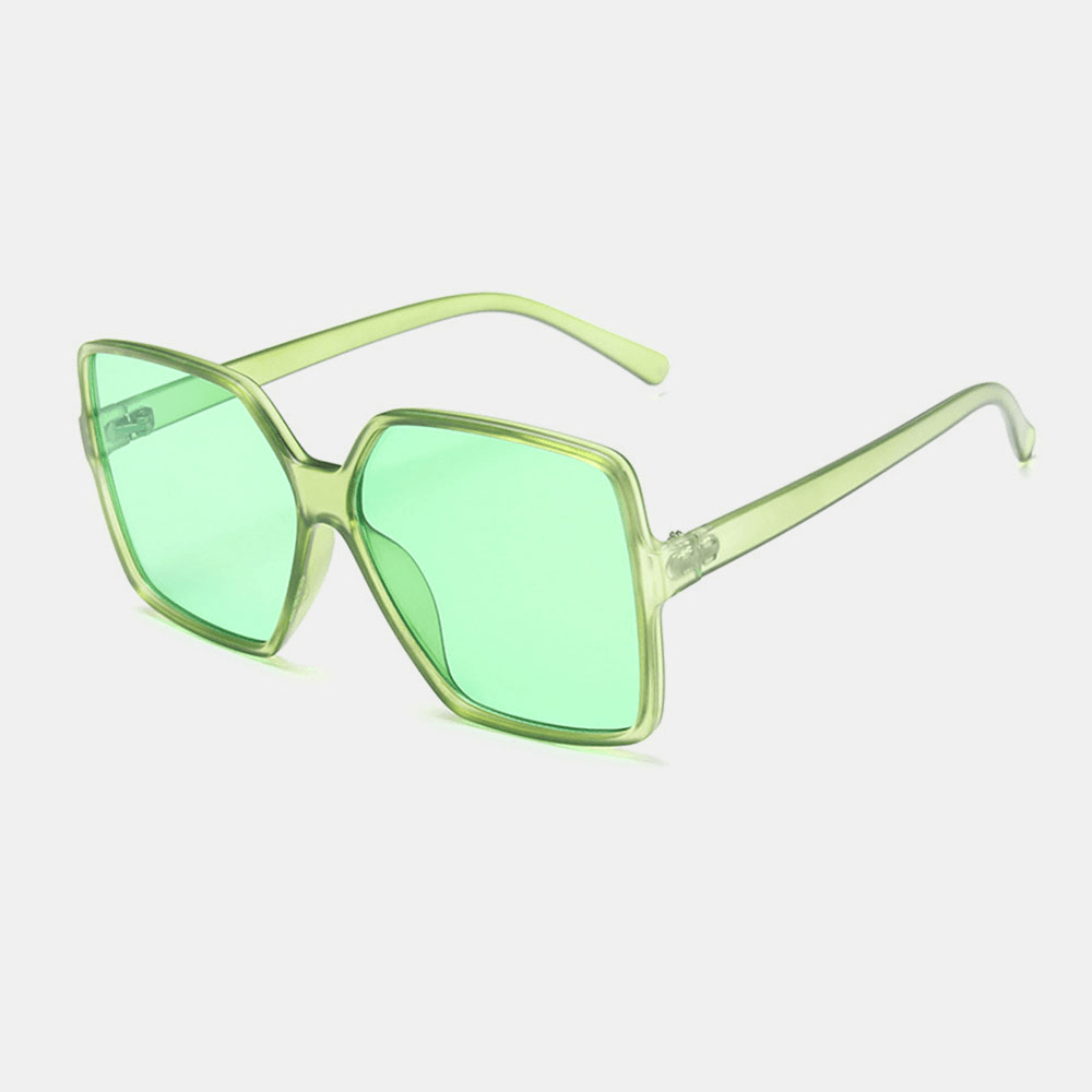 Women plus Size Frame Square Shape Fashion Trend Retro UV Protection Sunglasses - MRSLM