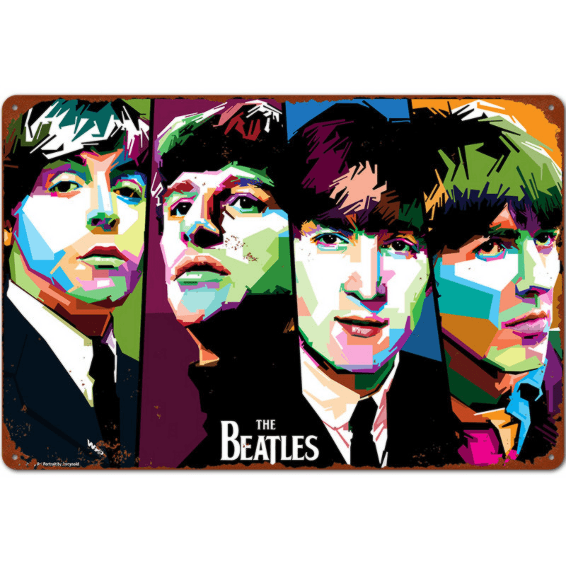 The Beatles Vintage Tin Painting - MRSLM