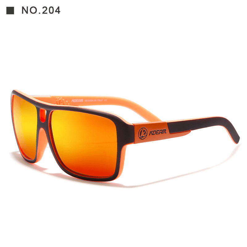 Square Sports Polarized Sunglasses European and American Colorful Big Frame Cycling Glasses - MRSLM
