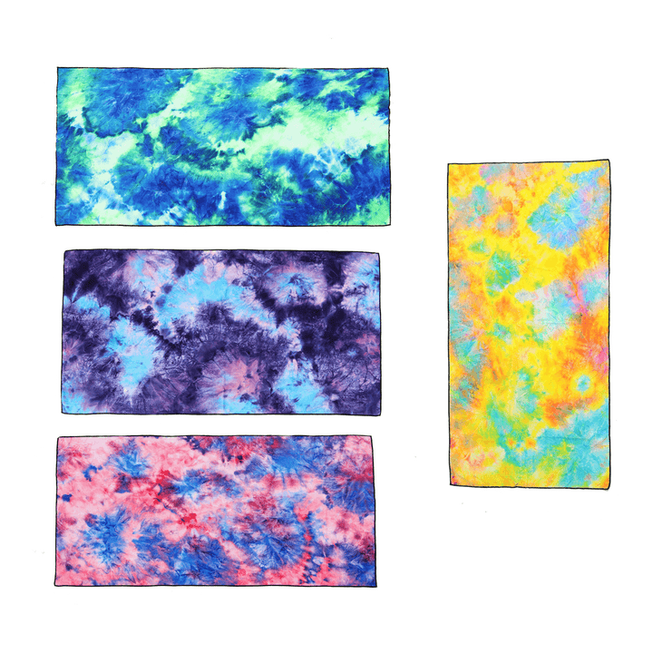 Tie- Dyed Sports Towel Quick-Dry Soft Lightweight Outdoor Sports Fitness Running Towel - MRSLM