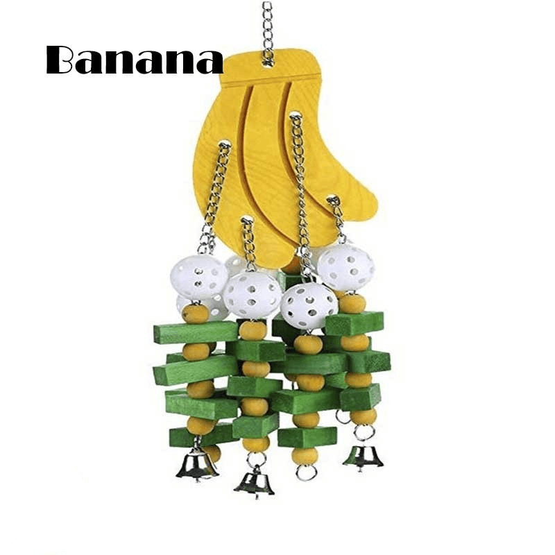 Bird Chewing Toy Large Medium Parrot Cage Bite Toys for Macaw, African Grey, Cockatiels and Cockatoos - MRSLM