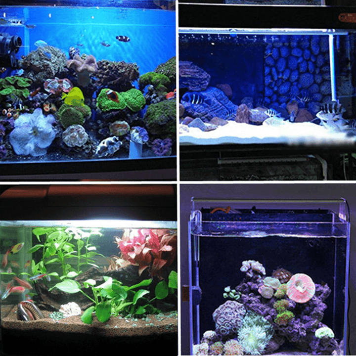 AC110-240V 18CM 5050 2.9W RGB LED Aquarium Fish Tank Light Color Changing Bar Submersible Lamp + 44Keys Remote Control - MRSLM