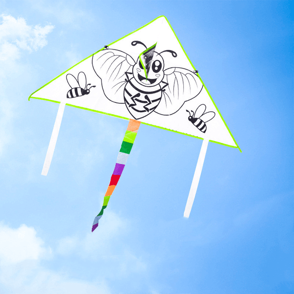 Kite Homemade Material Kit Cartoon Painting Coloring Graffiti Handicraft Bamboo Drawing Kite - MRSLM