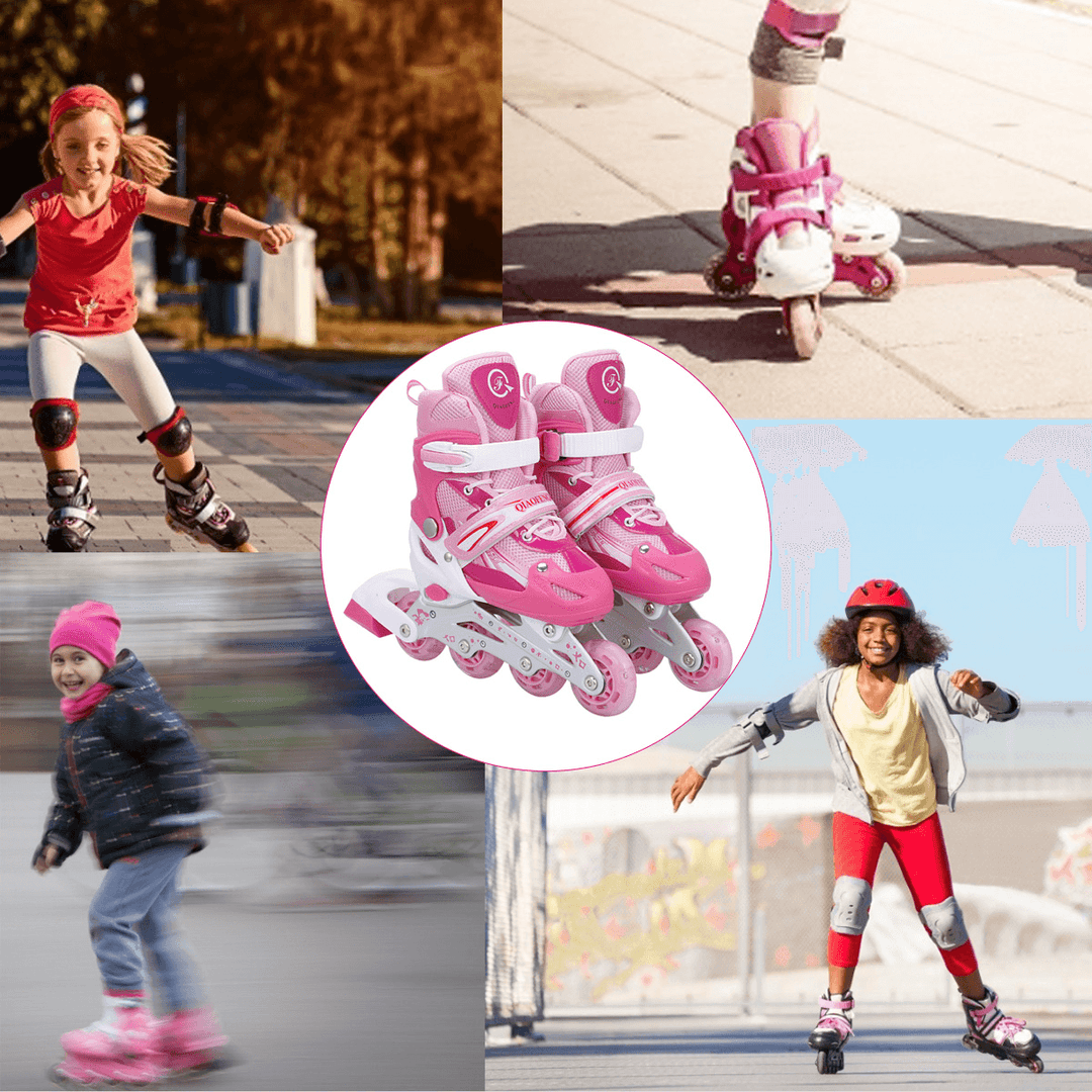 Single Flash Skates Skate Shoes Inline Skates Adjustable Inline Skates Speed Skates Breathable Adult Children'S Roller Skates - MRSLM